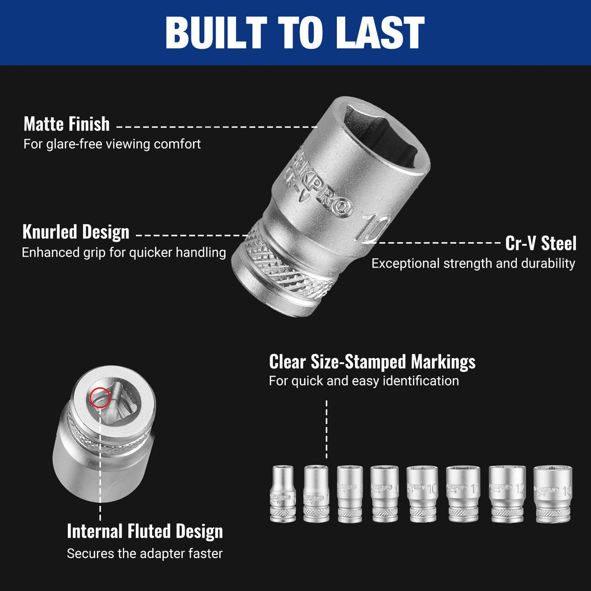 WORKPRO extension bar and sockets for extended reach and versatility