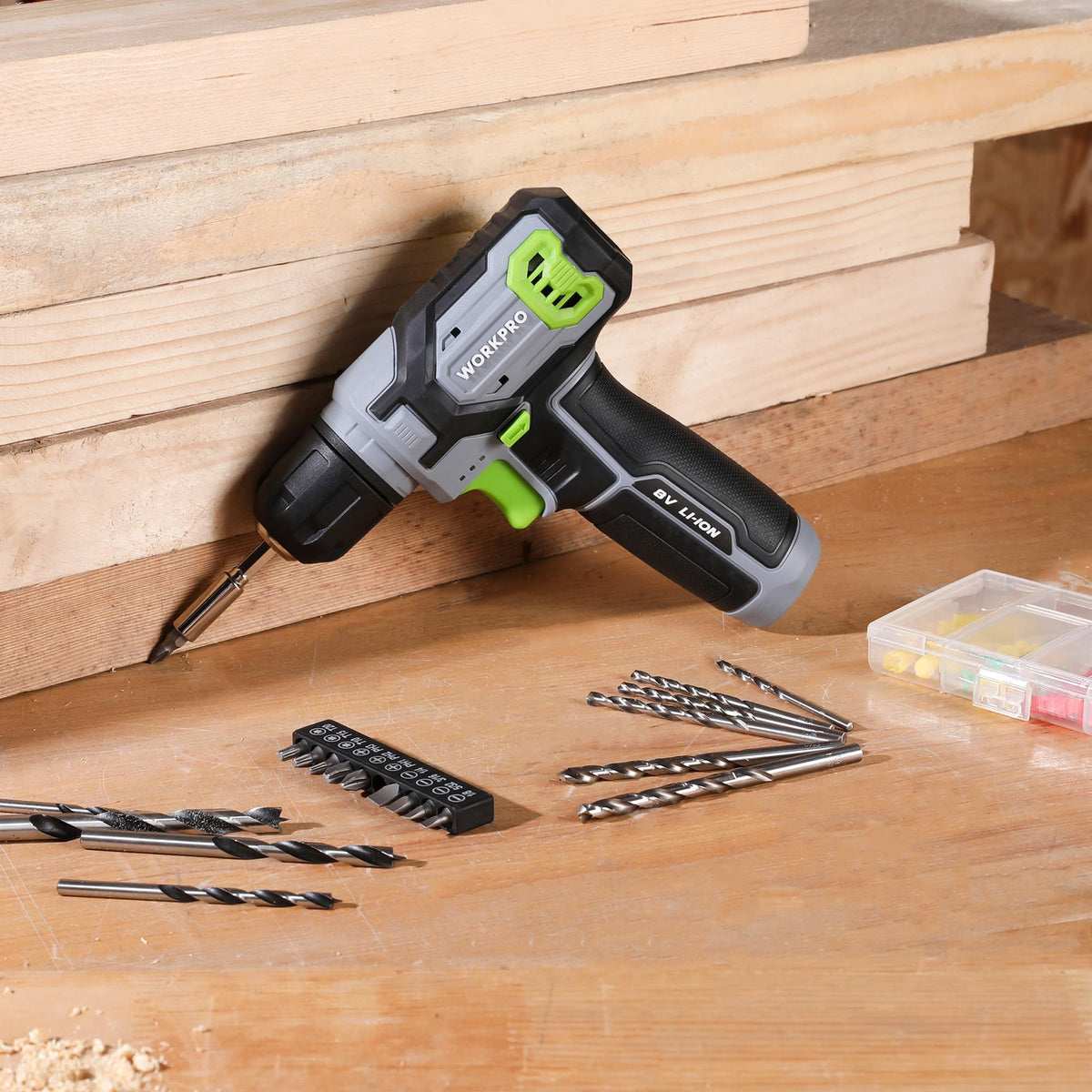 Workpro includes charger and extension bar for versatile use