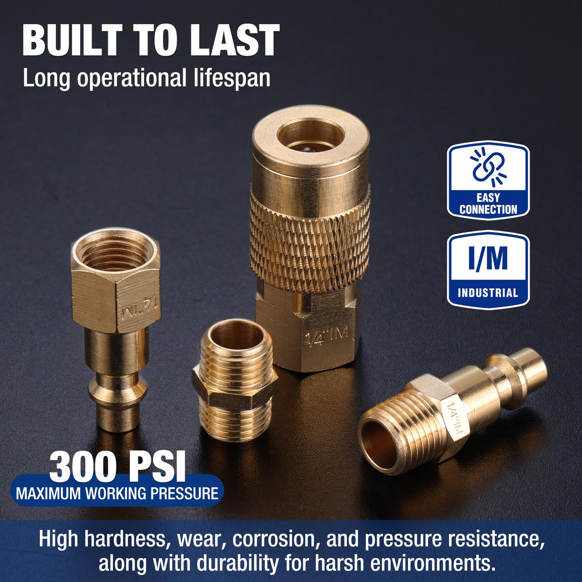 WORKPRO extension nipples 1/4-NPT for flexible hose reach.