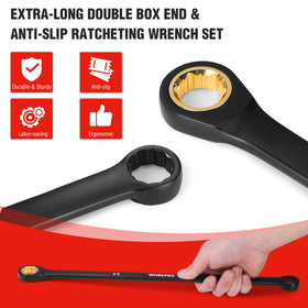 Extra length adds torque for stubborn bolts in tight spaces.