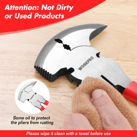 WORKPRO fencing pliers seamless design boosts workflow on job sites.