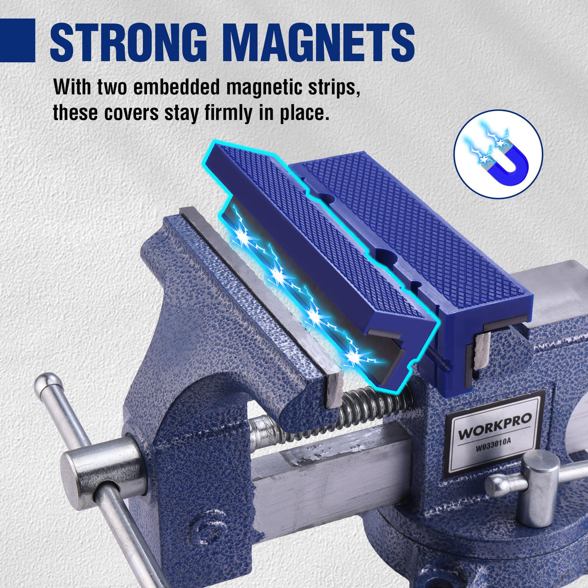 WORKPRO Flat Grid Surface clamps flat materials with minimal slip.