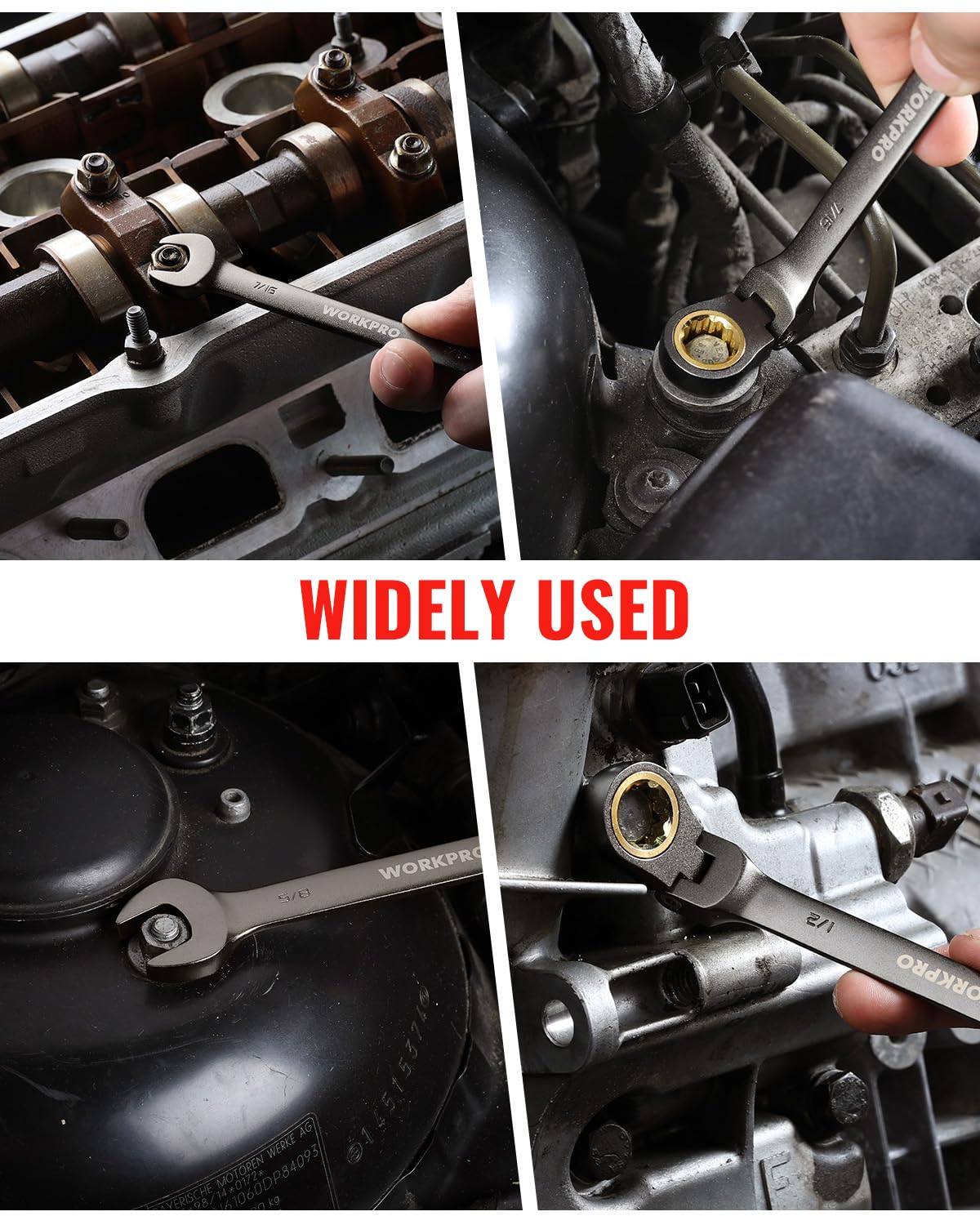 WORKPRO 3/4 inch wrench displayed next to smaller sizes