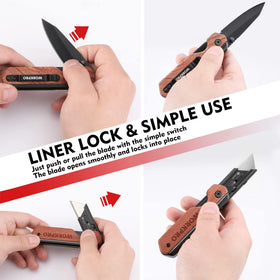 WORKPRO compact knife in folded form fits pockets