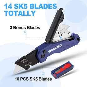 WORKPRO folded size 4-5 inch emphasizes compact portability.