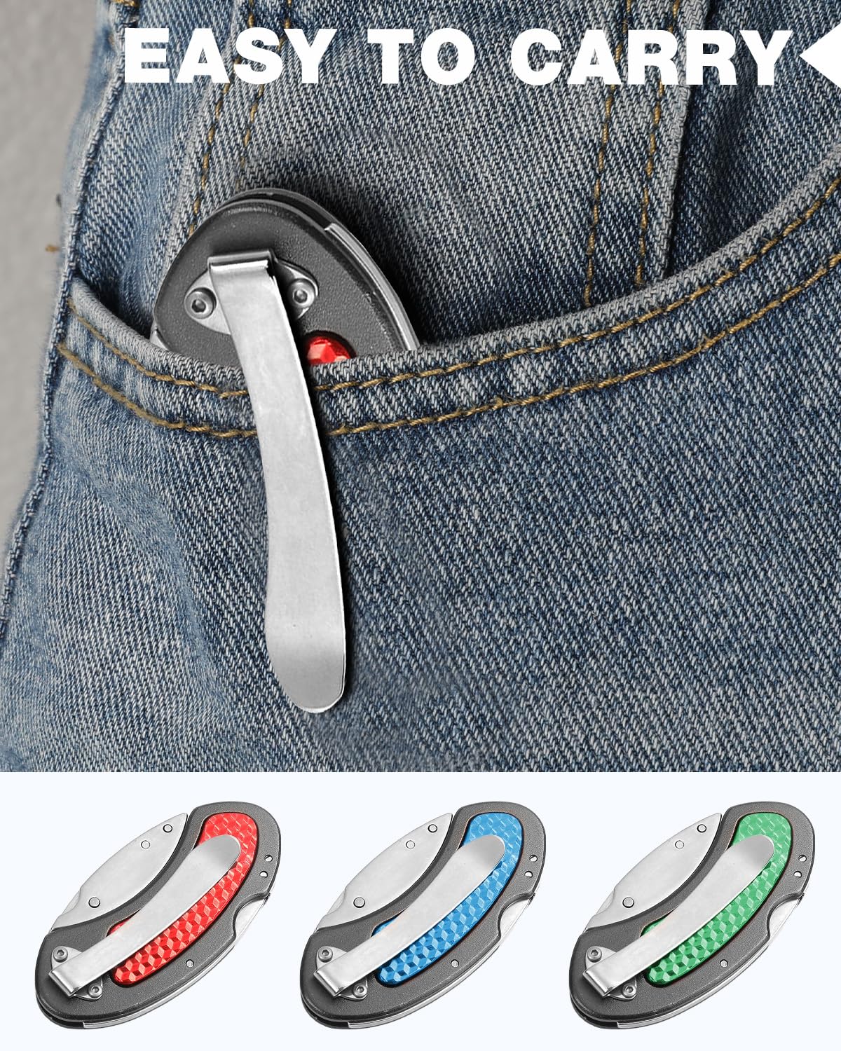 WORKPRO folding knife red aluminum handle with bold style.