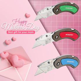 WORKPRO folding knife back-lock keeps blade secure during use.