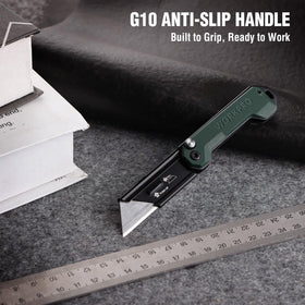 WORKPRO folding knife with G10 handle for secure grip and reliability