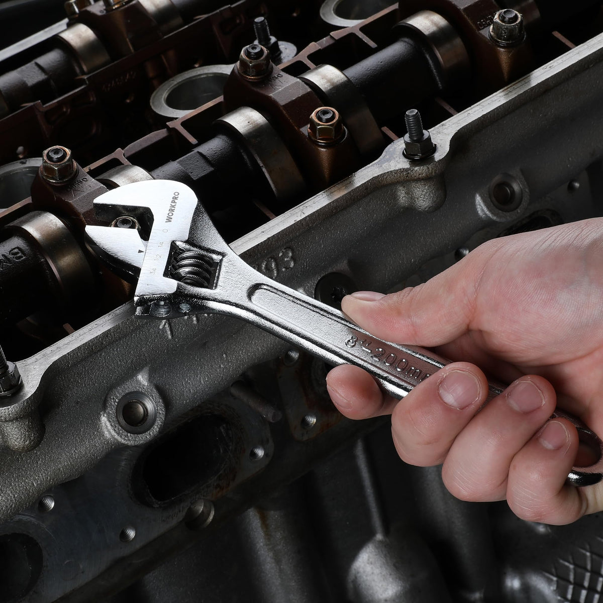 WORKPRO forged carbon steel heat-treated wrench for durability