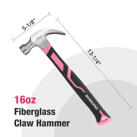 WORKPRO forged steel head with polished face enables precise, clean nail starts.