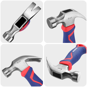 WORKPRO forged steel head delivers durable performance with smooth hammer face