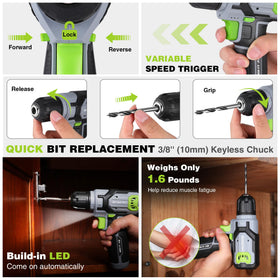 Workpro forward/reverse switch for tightening and removal