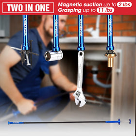 WORKPRO four-claw grabber tool flexible reach for curved items