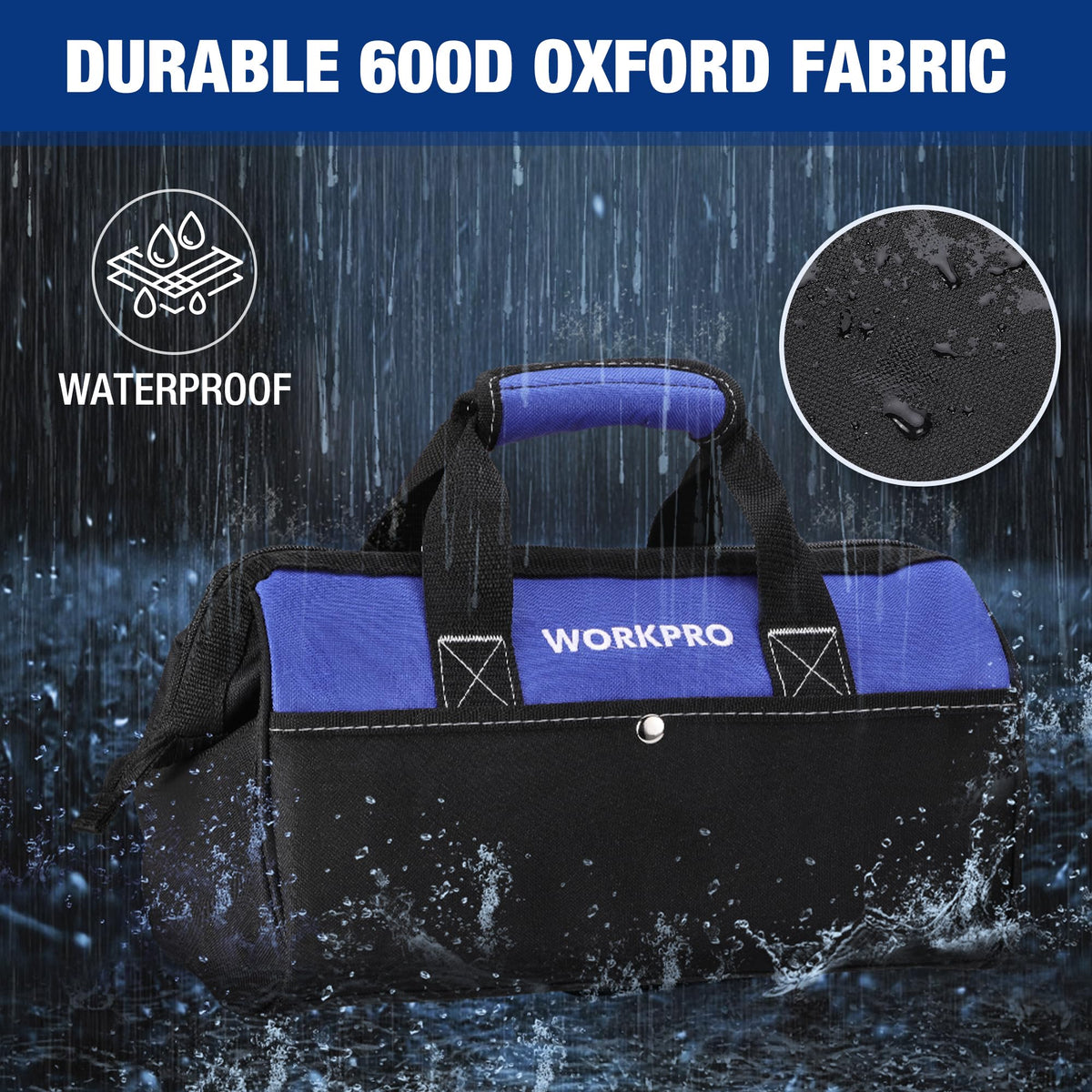 WORKPRO front snap pocket stores phone and small items