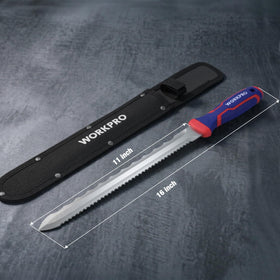 WORKPRO long blade helps cut through thick insulation materials smoothly.