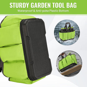 Front and side pockets reveal deep, secure 7.5-inch tool holders