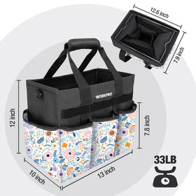 WORKPRO bag exterior pockets for handily storing frequently used tools.