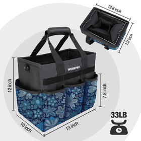 WORKPRO bag open mouth design for easy access to tools