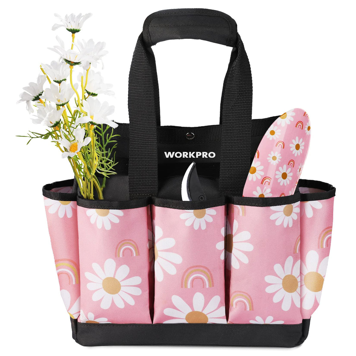 WORKPRO garden tool bag front view with easy-access design for gardening essentials