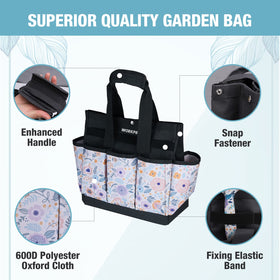 WORKPRO Garden Tool Bag interior space demonstrates ample capacity for gear.