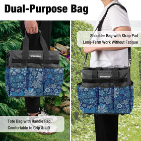 Padded strap and anti-slip handle reduce fatigue during transport