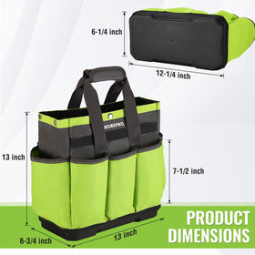 WORKPRO bag shows durable 600D fabric and soft interior lining for comfort