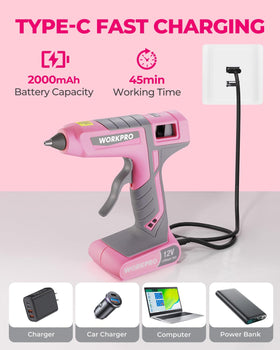 WORKPRO USB-C charging feature for flexible power options