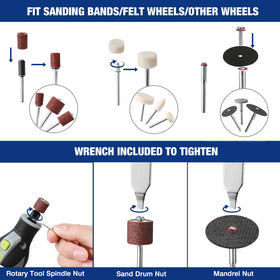 WorkPRO grinding stones help refine edges for detailed engraving and shaping.