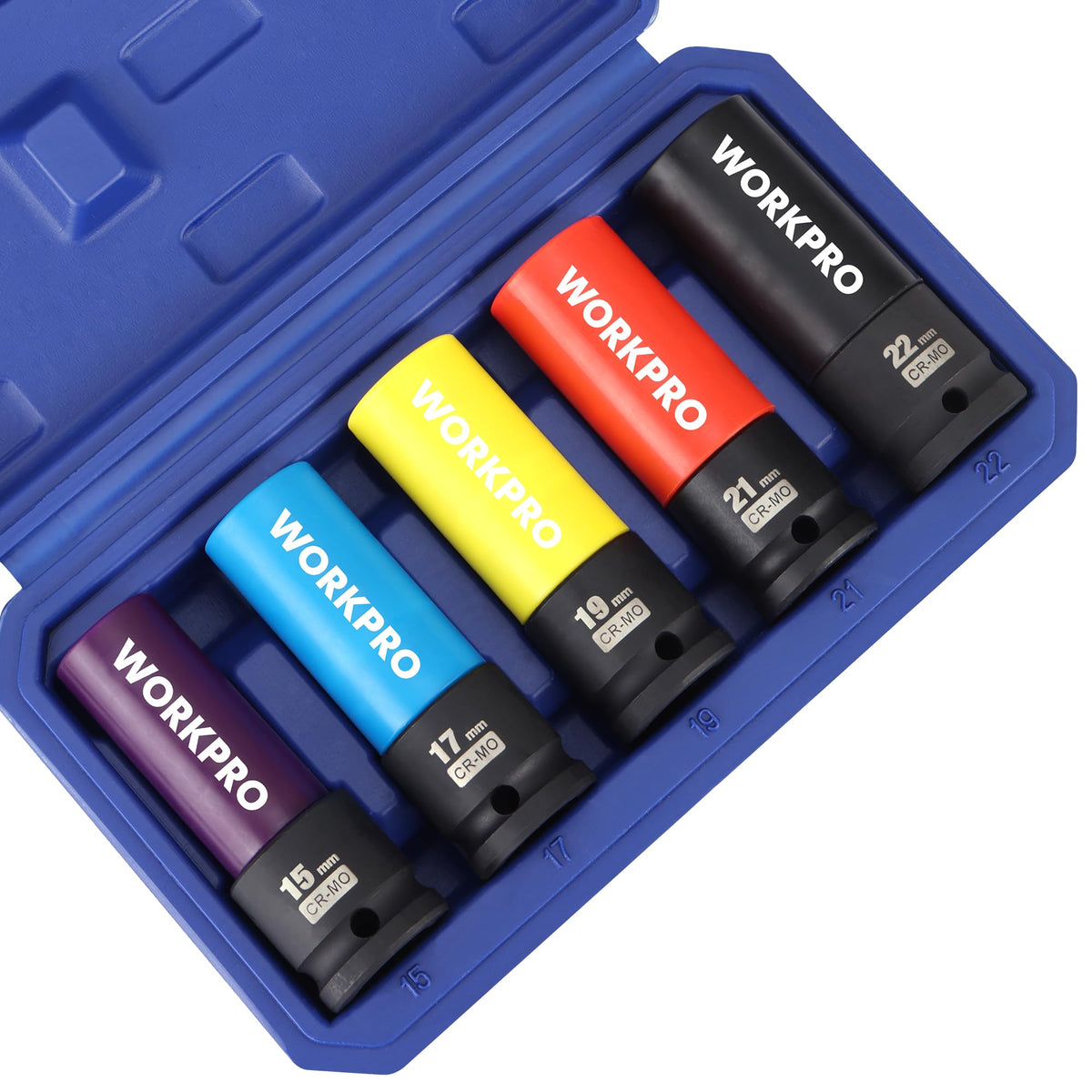 WORKPRO half-inch drive lug nut socket 15mm for damage-free removal