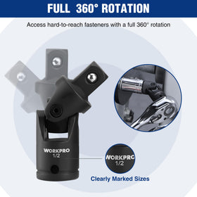 WORKPRO half-inch drive socket adapter for size compatibility