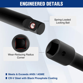 WORKPRO half-inch drive universal joint enables angled access