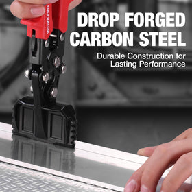 WORKPRO Hand Seamer carbon steel construction for durability in tough tasks.