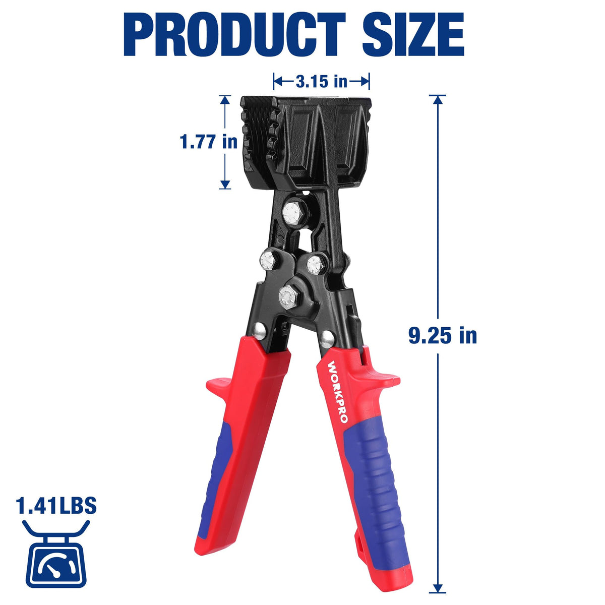 WORKPRO Hand Seamer ideal for HVAC fabrication and metalworking projects.