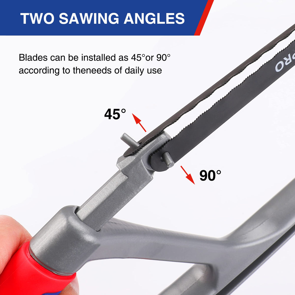 WorkPro ergonomic rubberized handle enhances grip and comfort