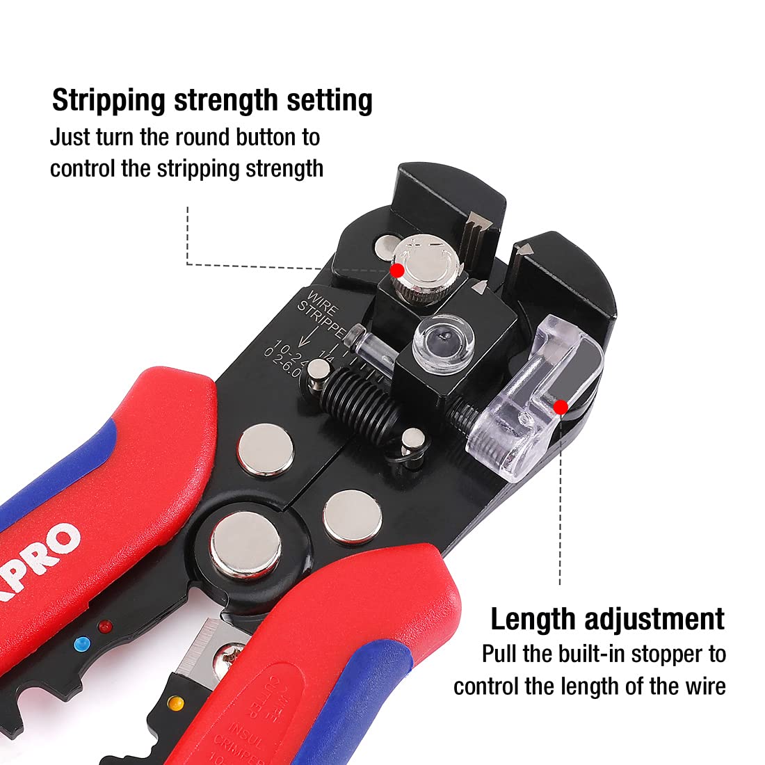 WORKPRO strip tool closeup in high-quality steel with black oxide finish