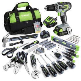 WORKPRO home tool set drill driver ready for quick home repairs and projects.