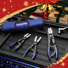 WORKPRO hose pinch-off pliers set keeps tools organized and accessible