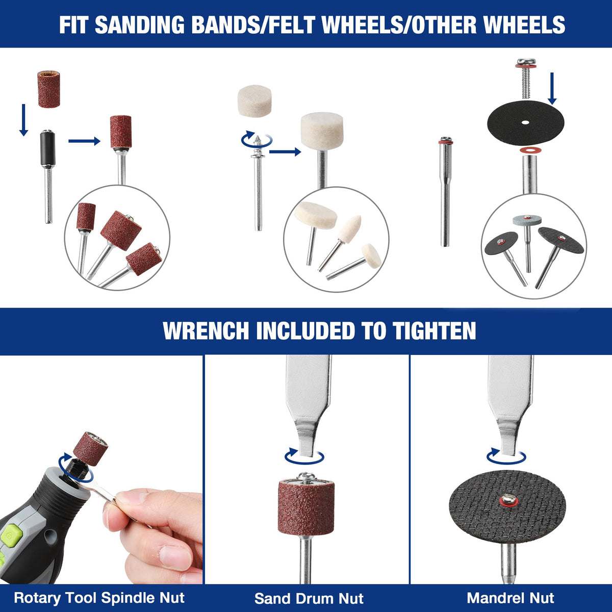 WORKPRO HSS drill bits and diamond points for durable drilling