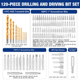 WORKPRO HSS titanium twist drill bits close-up for durable metal and wood drilling.