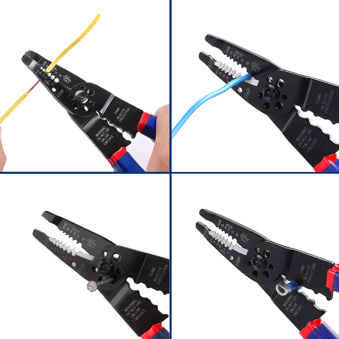 WORKPRO versatile tool for stripping, cutting, and insulated terminal crimping