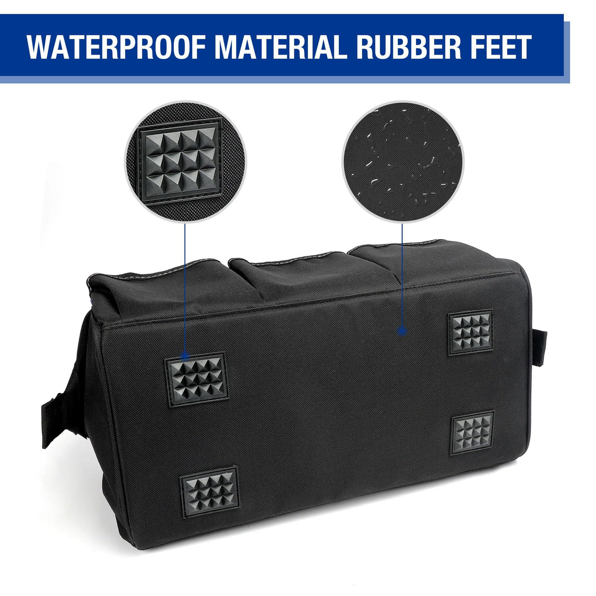 Internal tool loops secure small items and fasteners.