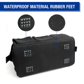 Internal tool loops secure small items and fasteners.