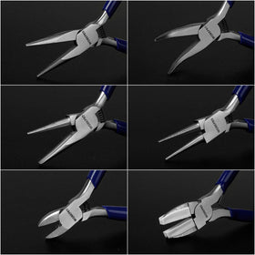 WORKPRO bent nose pliers reaching tight spaces with control