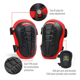 WORKPRO knee pads with EVA padding for lasting cushion.