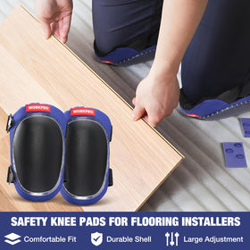 WORKPRO complete installation set includes mallet, bar, block, knee pads, spacers