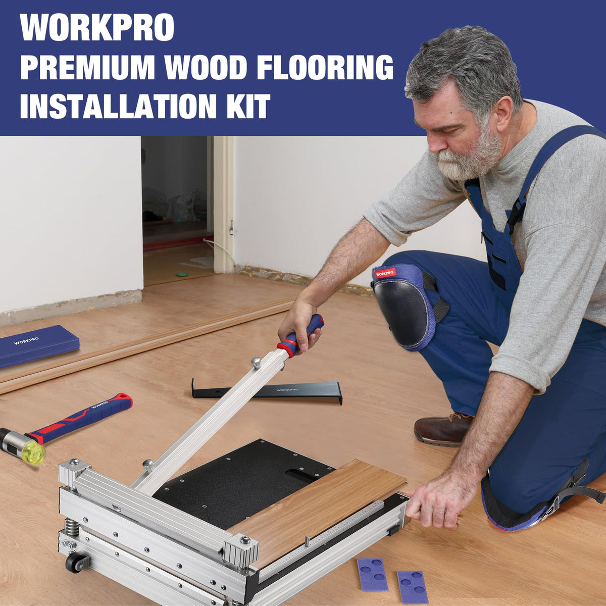 WORKPRO installation scene showing durable tools in use on flooring project