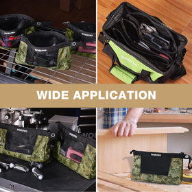 WORKPRO large-capacity 7x12 inch pouch with bottom gusset for expanded storage.