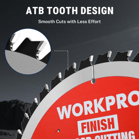 WORKPRO laser-cut slots close-up reduces vibration for smoother cuts