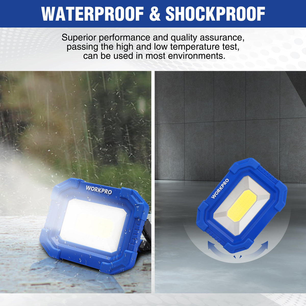 WORKPRO LED Work Light providing bright illumination for night fishing trips