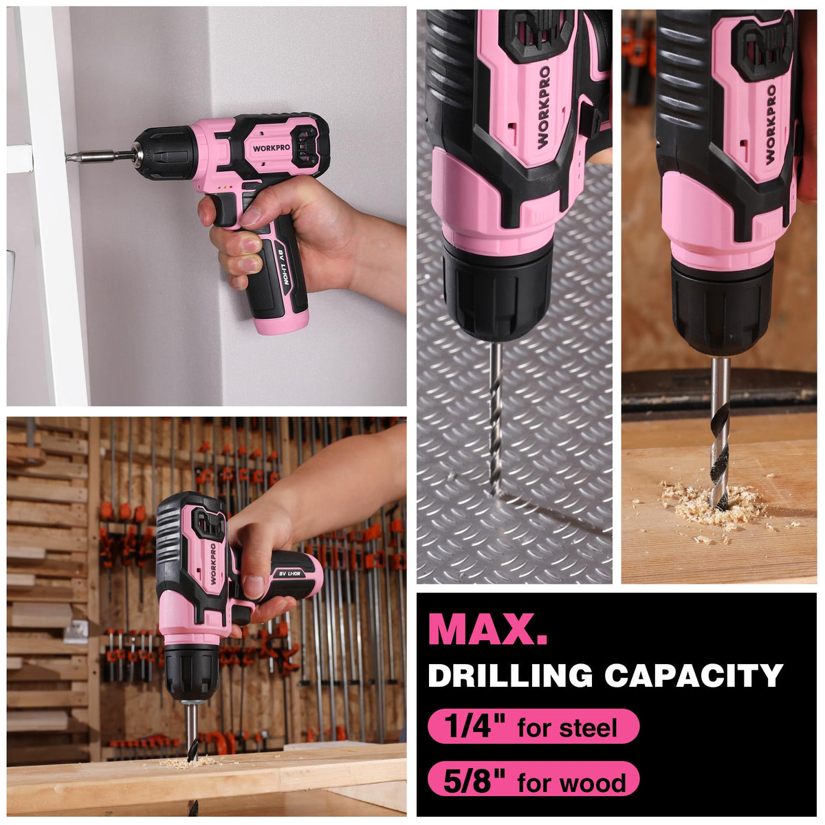 WORKPRO lightweight drill at 1.65 pounds for easy handling